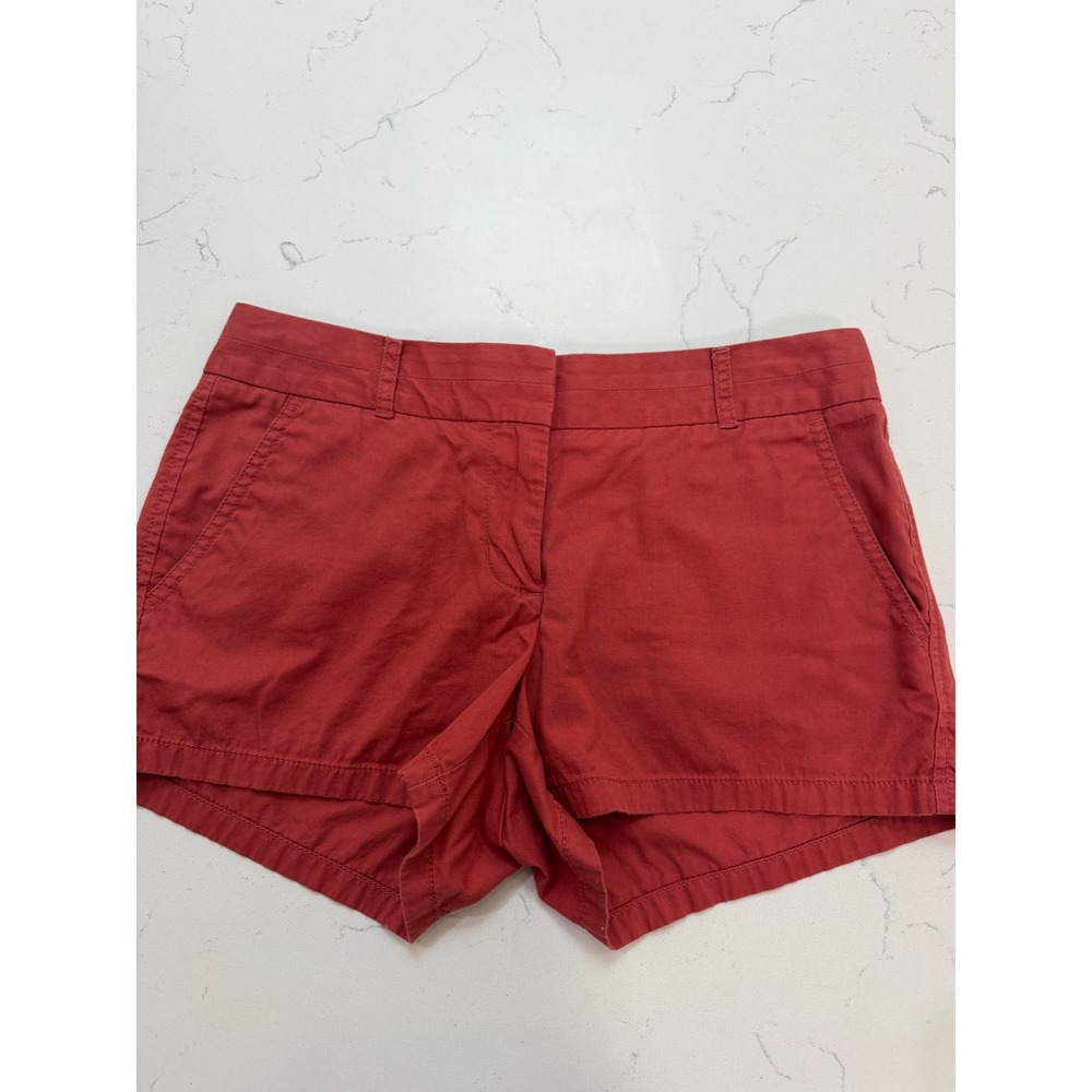 J.Crew Womens Chino Shorts Size 2 Red 100% Cotton 36234 SU17